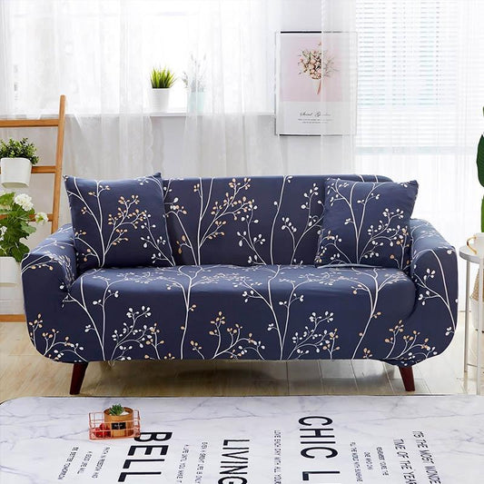 Bleu Bohemia - Housse de Canapé Extensible